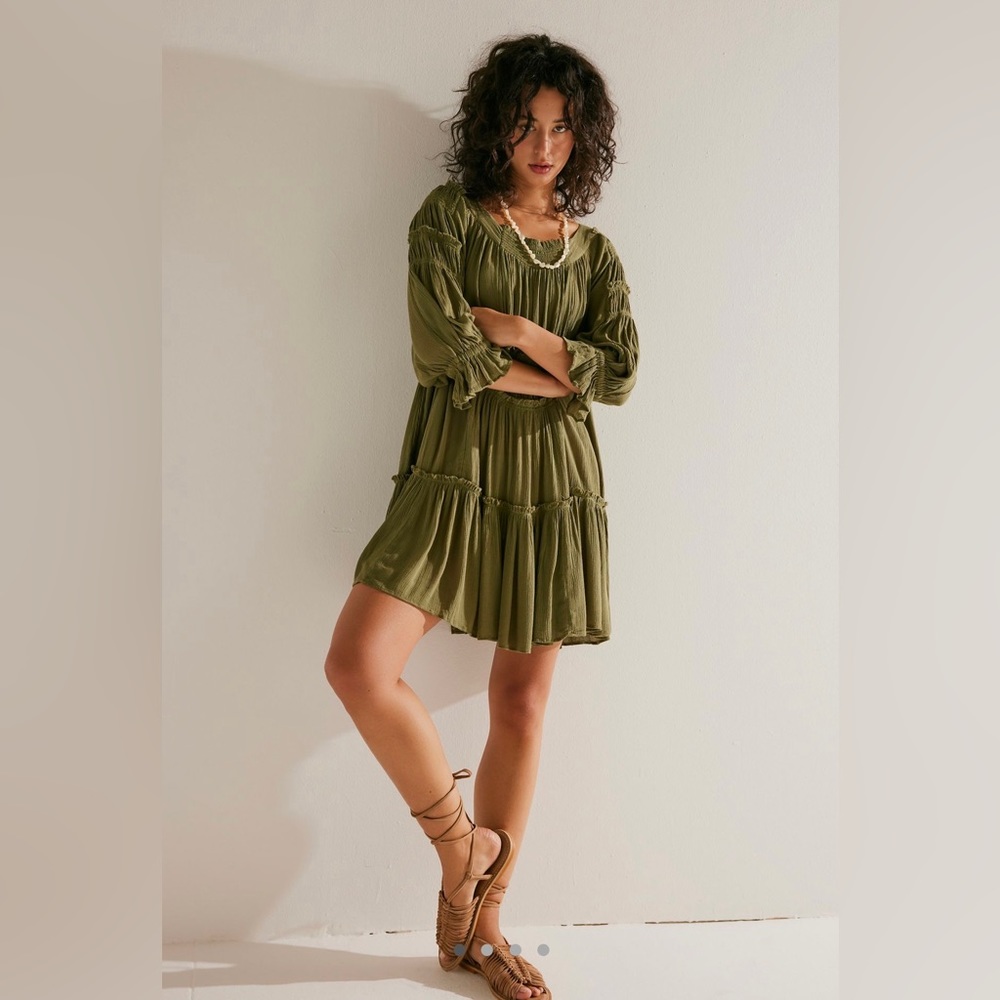 Free People Black See Ya There Mini Dress